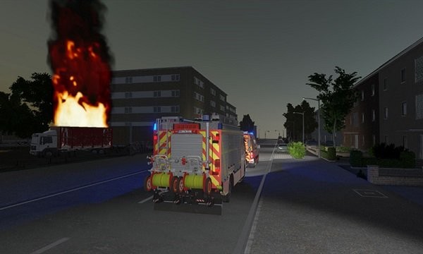 城市消防车救援模拟